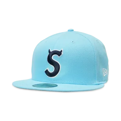 Supreme Devil S Logo New Era "Light Blue"