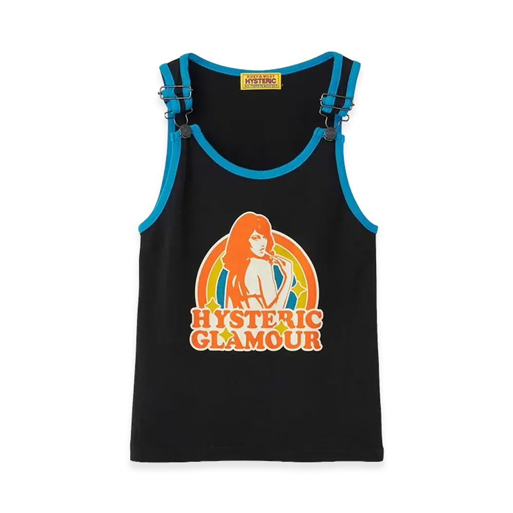 HYSTERIC GLAMOUR Women's RAINBOW WOMAN Tank Top "Black"