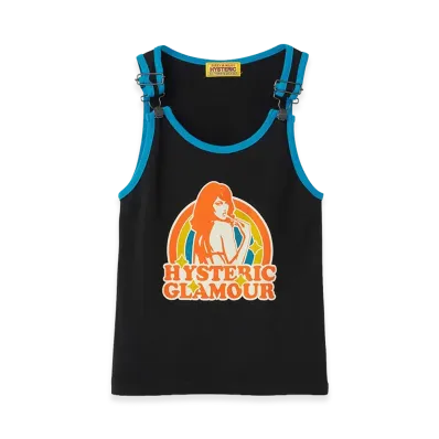 HYSTERIC GLAMOUR Women's RAINBOW WOMAN Tank Top "Black"