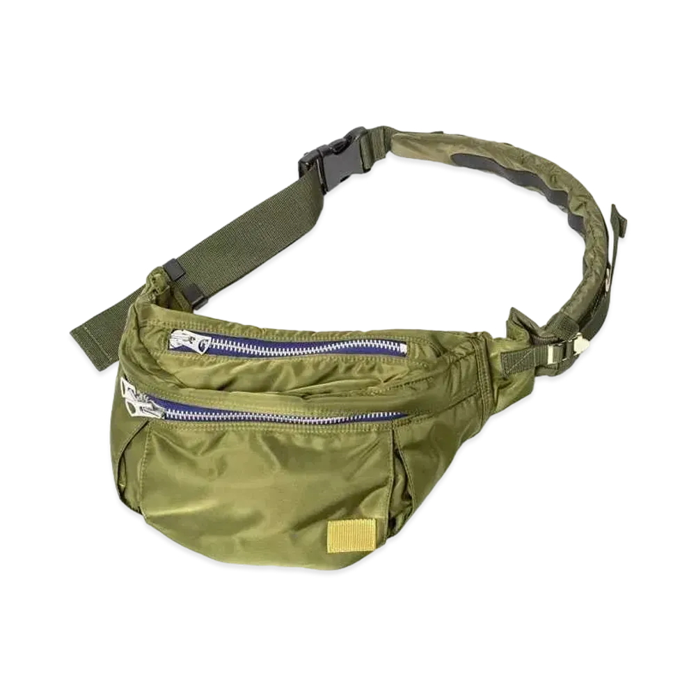 sacai x PORTER Nylon Waist Bag "Khaki"