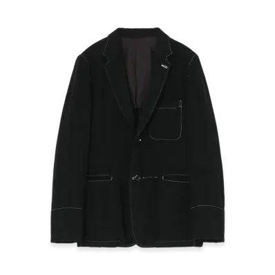 WILDSIDE YOHJI YAMAMOTO Fulling Wool Tailored Jacket "Black"