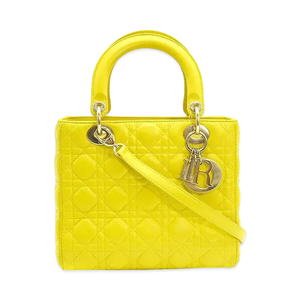 Dior Lady Dior 2WAY Bag "Yellow"
