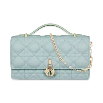 Dior My Dior Mini Bag Two-Tone Cannage Lambskin "Celestial Blue/Pastel Mint"
