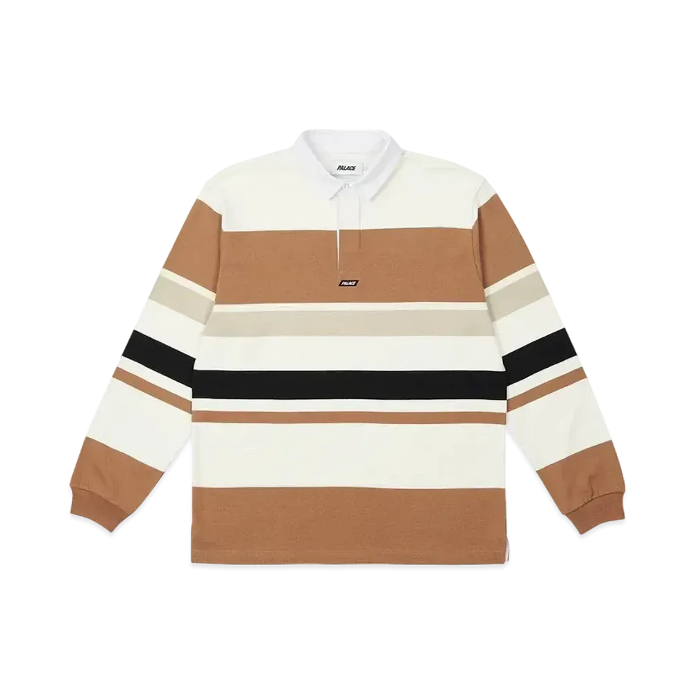 PALACE Big Stripe Rugby Top "White"