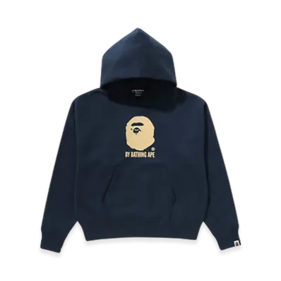 A BATHING APE By Bathing Ape Oversized Pullover Hoodie "Navy"