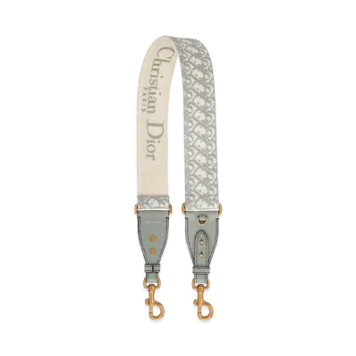 Dior Shoulder Strap Dior Oblique Embroidery "Gray"