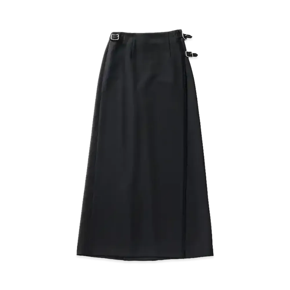 COMOLI Women's Black Scottish Skirt "Black"