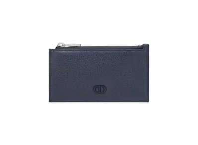Dior Zip Card Holder CD Icon Grade Calfskin "Navy"