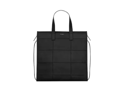 Saint Laurent Patchwork Shopping Bag In Smooth Leather "Black"