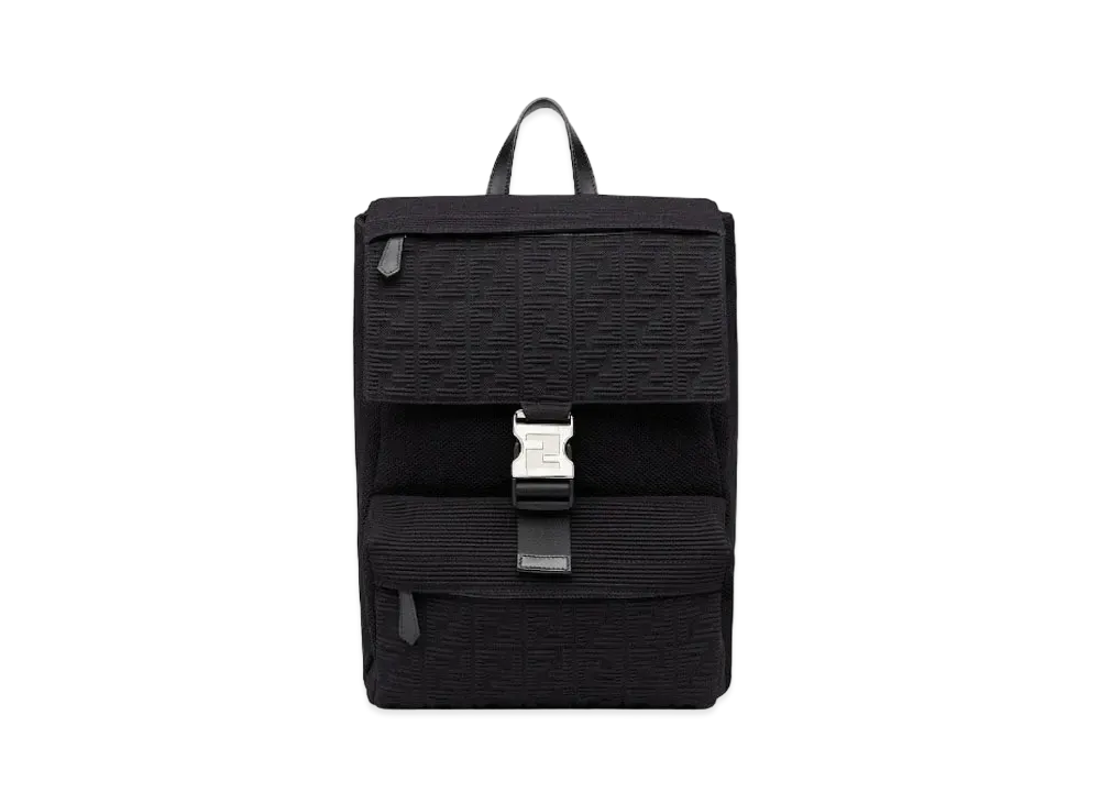 FENDI Nessbuck Pack Medium Fabric Backpack "Black"
