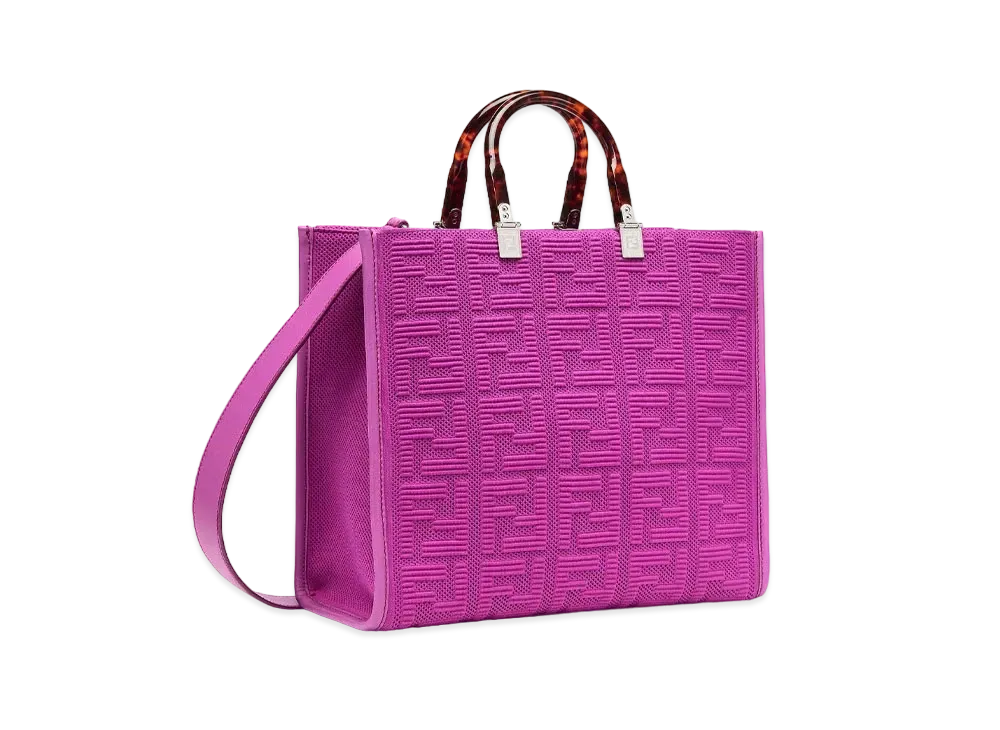 FENDI Sunshine Medium Ff Fabric Shopper "Purple"