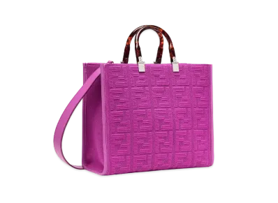 FENDI Sunshine Medium Ff Fabric Shopper "Purple"