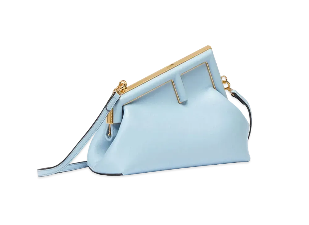 FENDI Fendi First Small Leather Bag "Light Blue"