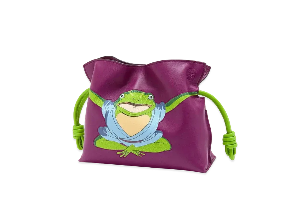 LOEWE x Spirited Away Aogaeru Mini Flamenco Cluctch In Nappa Calfskin "Bouganville"