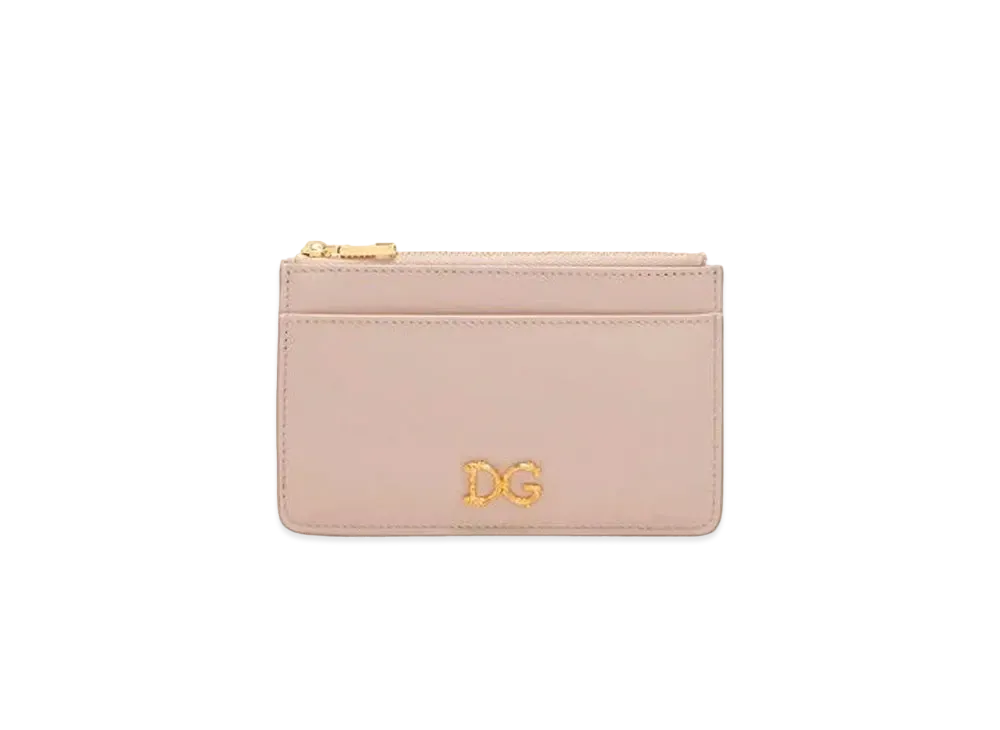 Dolce&Gabbana Credit Card Holder Calfskin DG Barocco "Pink"
