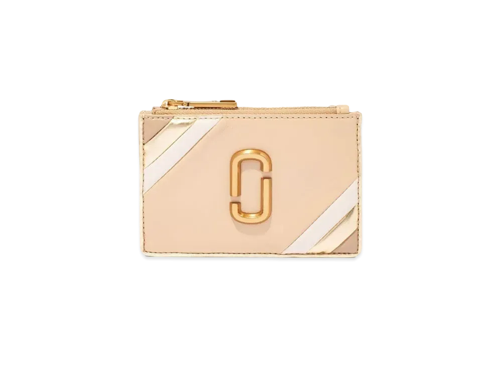 MARC JACOBS The Glam Shot Shiny Top Zip Multi Wallet "Whey Multi"