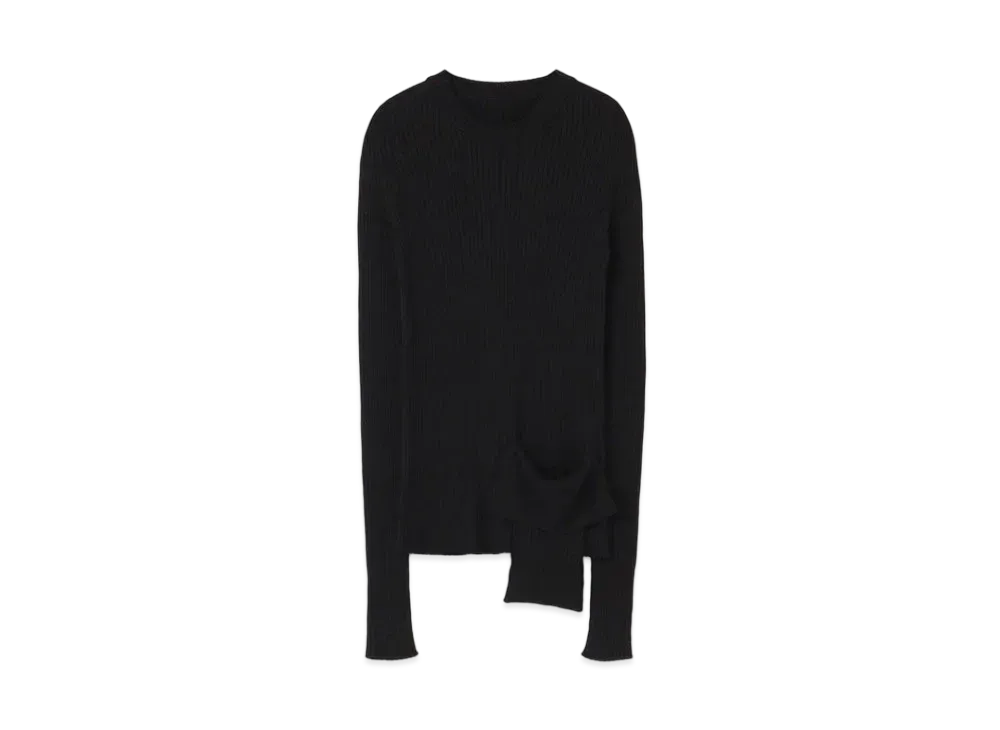 Yohji Yamamoto 7G4 X 2 WG POCKET PULLOVER "Black"