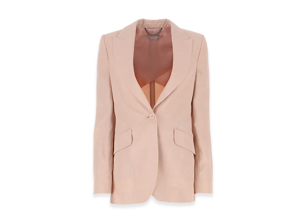 STELLA McCARTNEY Women's Single-Breasted Blazer "Nude/Neutrals"