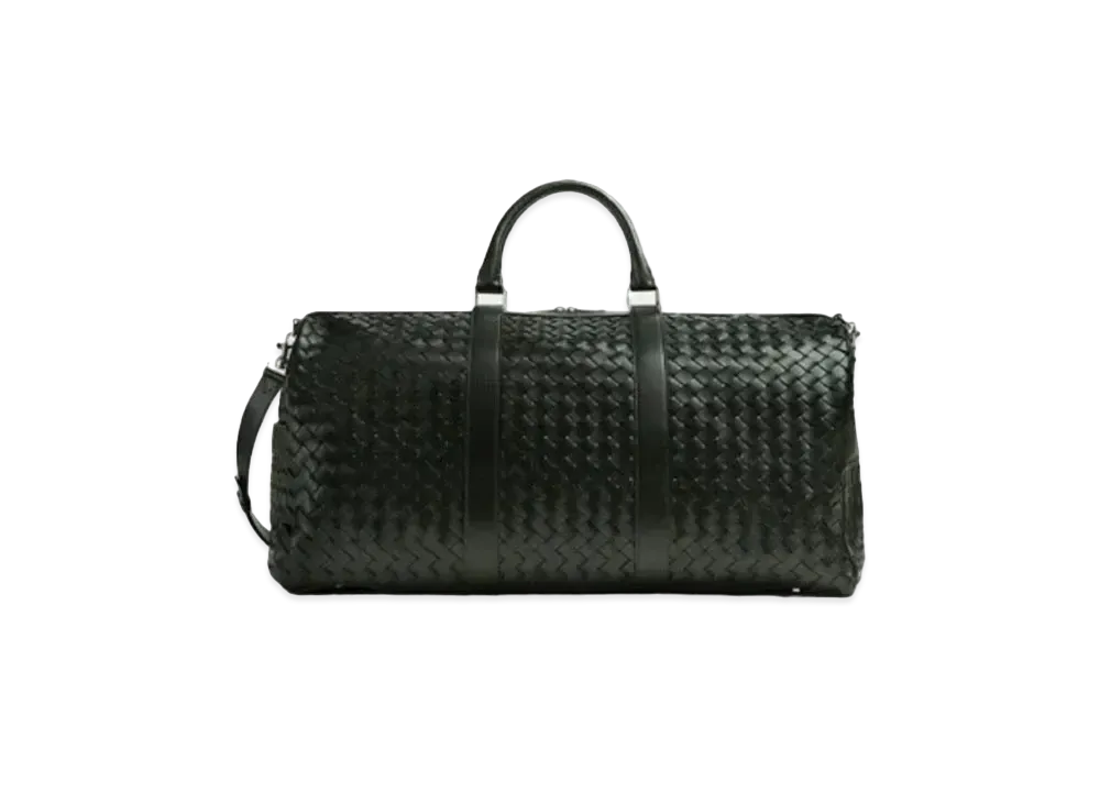 Bottega Veneta Large Classic Intrecciato Woven Leather Travel Bag "Dark Green"
