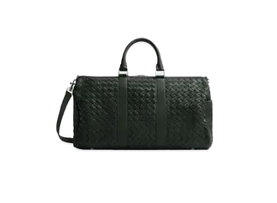 Bottega Veneta Medium Classic Intrecciato Woven Leather Travel Bag "Dark Green"