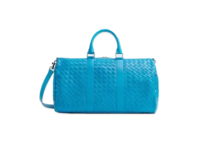 Bottega Veneta Medium Classic Intrecciato Woven Leather Travel Bag "Pool"