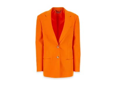 STELLA McCARTNEY Women's Fluo Viscose Oversize Blazer "Orange"