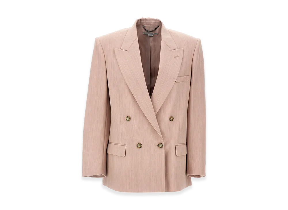 STELLA McCARTNEY Women's Oversized Double-Breasted Jacket "Pink"