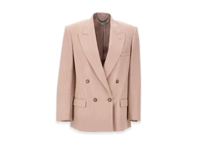STELLA McCARTNEY Women's Oversized Double-Breasted Jacket "Pink"
