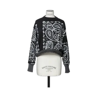 sacai Bandana Knit Pullover "Black"