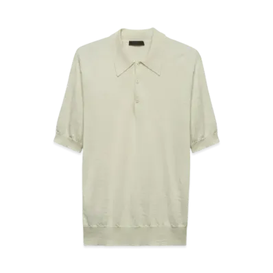 PRADA Men's Cashmere Polo Shirt "Green"