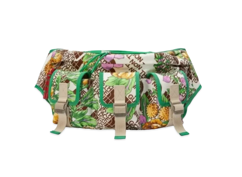 GUCCI The North Face Large Belt Bag "Floral Green"