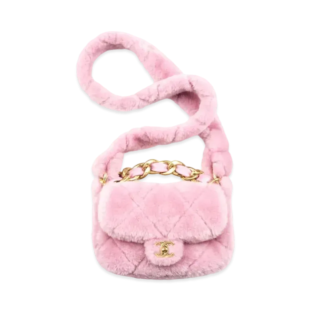 CHANEL Flap Bag Shearing Lambskin "Pink"