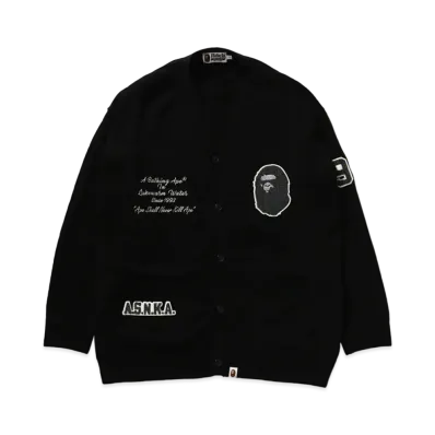 A BATHING APE Bape Knit Cardigan "Black"