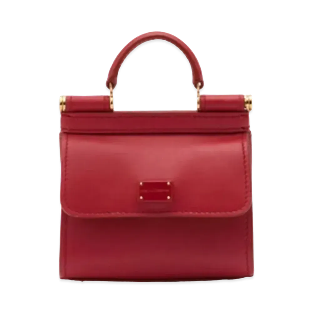 Dolce&Gabbana Sicily 58 Microbucks Smooth Curveskin "Red"