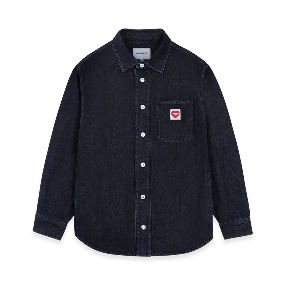 Carhartt WIP L/S Nash Shirt "Black(Enzyme Bleach Washed)"