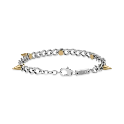 Diesel Dx1453 Two-Tone Stainless Steel Chain Bracelet "Silver"