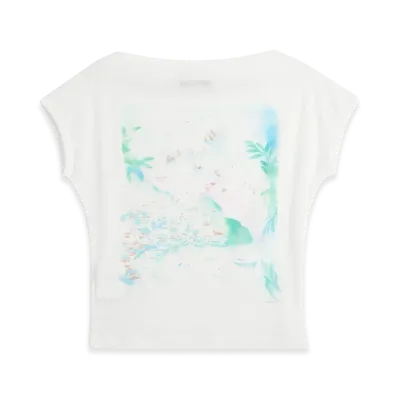 OUR LEGACY Women's Sailor T-Shirt "Sea View Print Para Cotton"