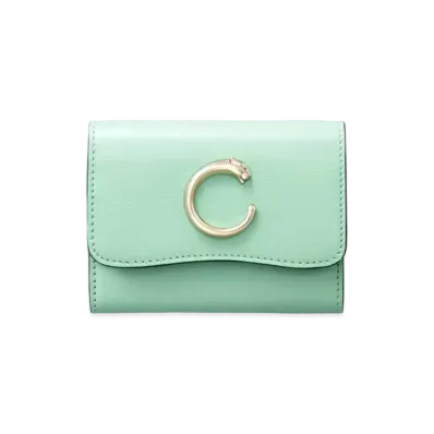 Cartier Mini Wallet, Panthere de Cartier "Sage Green"