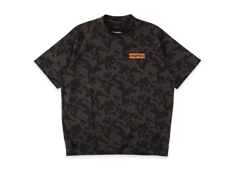 WIND AND SEA x BRIEFING GOLF Mock Neck Tee "Camo"