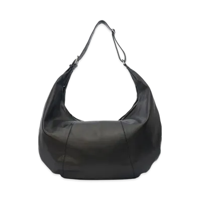 YOKE Calf Leather Shoulder Bag Large "Black"