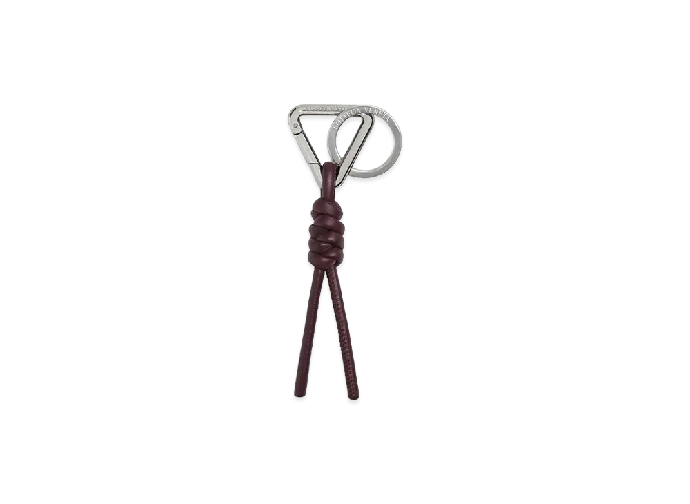 Bottega Veneta Triangle Keyring "Dark Barolo"