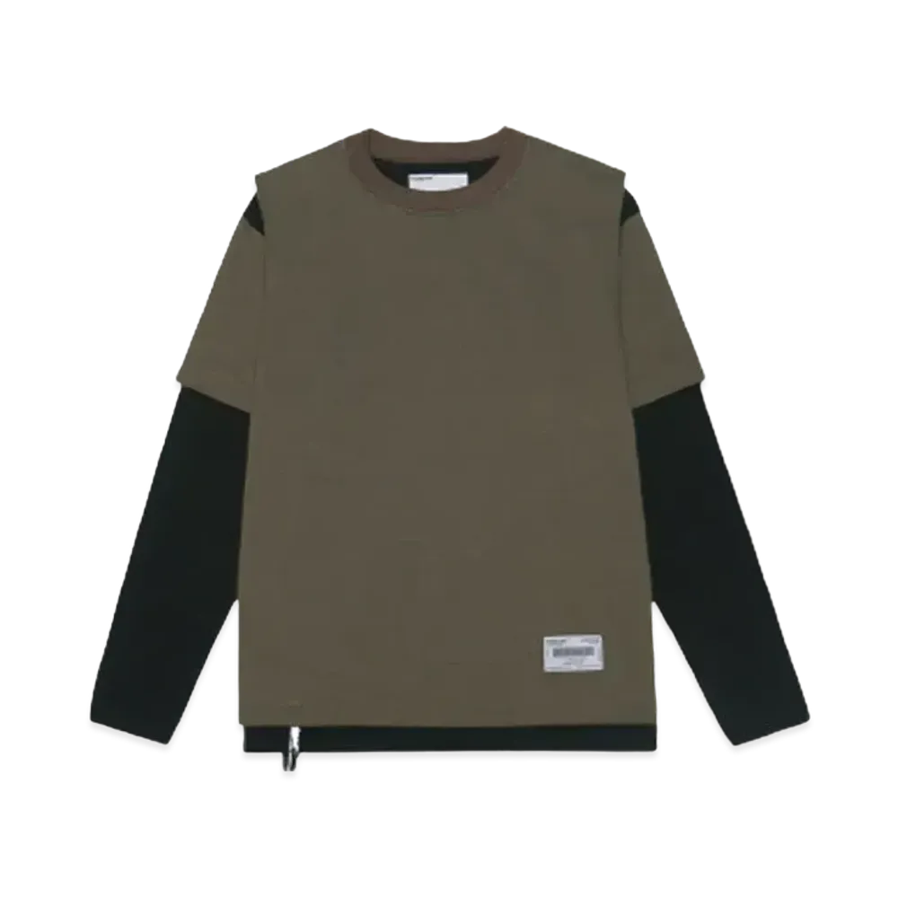 Poliquant HYPE DROP EXCLUSIVE THE SWITCHING LAYERED L/S TEE "OLIVE x BLACK"