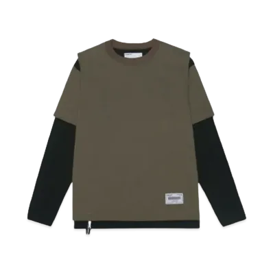 Poliquant HYPE DROP EXCLUSIVE THE SWITCHING LAYERED L/S TEE "OLIVE x BLACK"