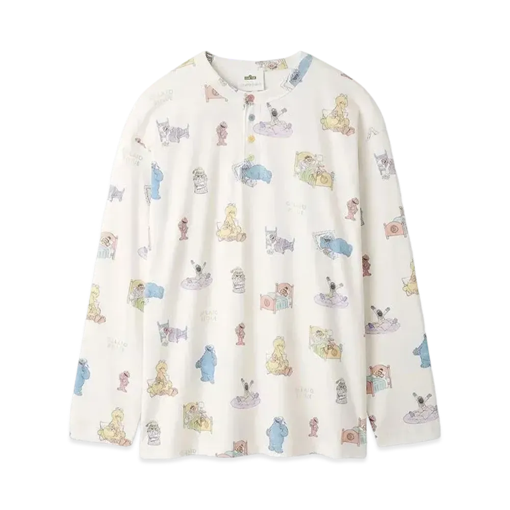 GELATO PIQUE x Sesame Street All-Over Pattern Pullover (Homme) "Off White"