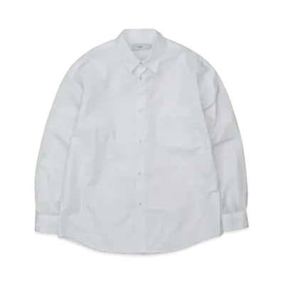 Graphpaper High Count Regular Collar Round Cut Shirt "White"