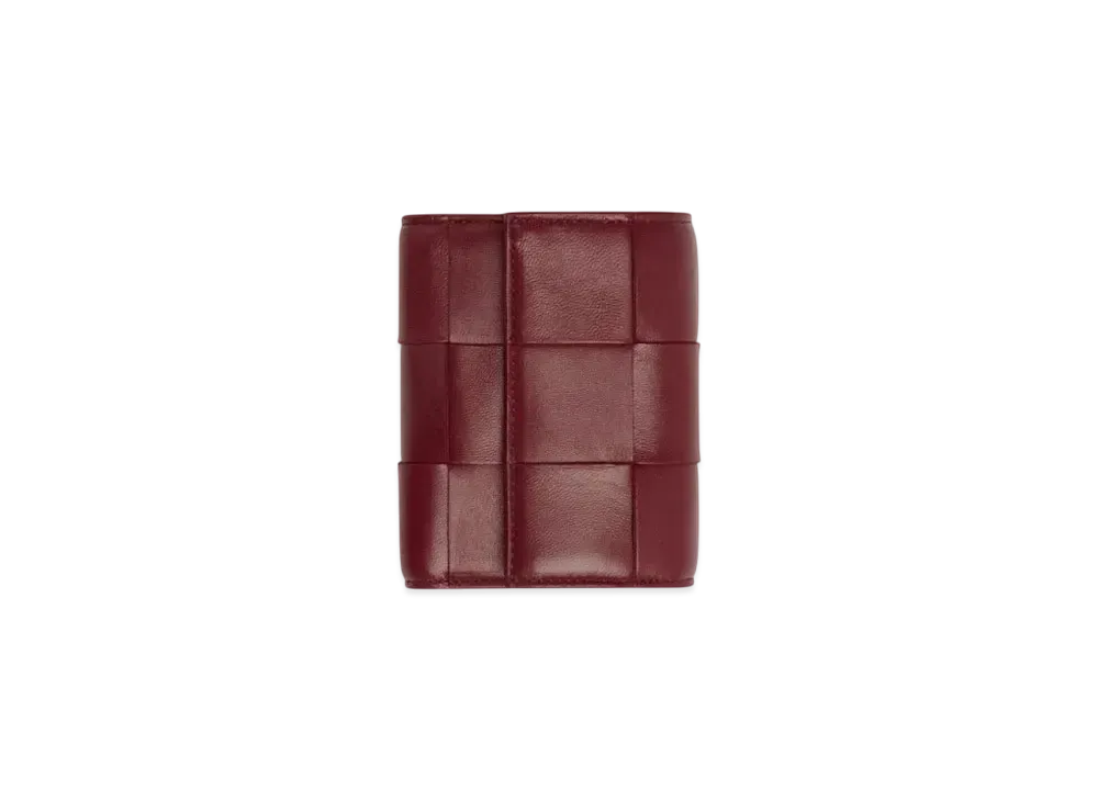 Bottega Veneta Tri-Fold Zip Wallet "Bordeaux"
