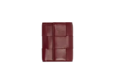 Bottega Veneta Tri-Fold Zip Wallet "Bordeaux"