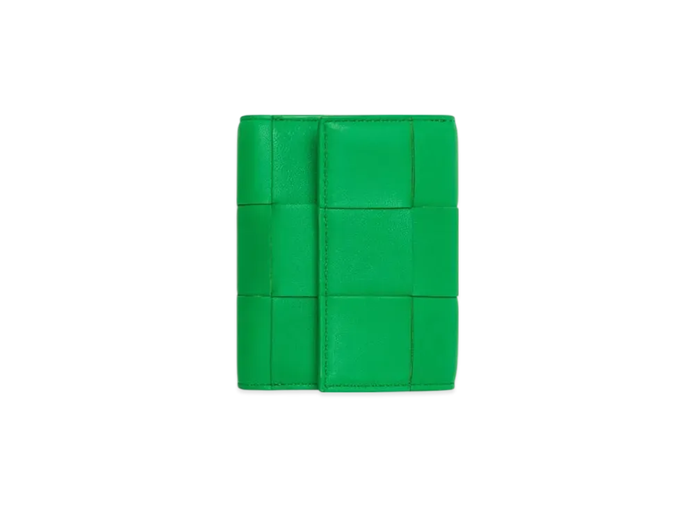 Bottega Veneta Cassette Tri-Fold Zip Wallet "Parakeet"