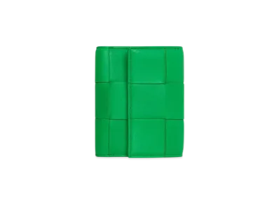 Bottega Veneta Cassette Tri-Fold Zip Wallet "Parakeet"