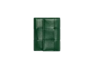 Bottega Veneta Cassette Tri-Fold Zip Wallet "Raintree"